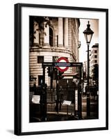 The London Underground Sign - Public Subway - UK - England - United Kingdom - Europe-Philippe Hugonnard-Framed Premium Photographic Print