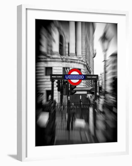 The London Underground Sign - Public Subway - UK - England - United Kingdom - Europe-Philippe Hugonnard-Framed Photographic Print