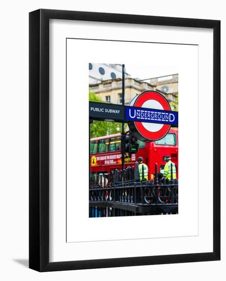 The London Underground Sign - Public Subway - UK - England - United Kingdom - Europe-Philippe Hugonnard-Framed Art Print