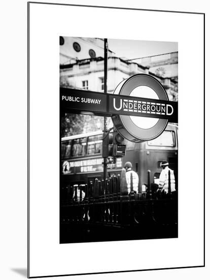 The London Underground Sign - Public Subway - UK - England - United Kingdom - Europe-Philippe Hugonnard-Mounted Art Print