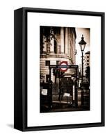 The London Underground Sign - Public Subway - UK - England - United Kingdom - Europe-Philippe Hugonnard-Framed Stretched Canvas