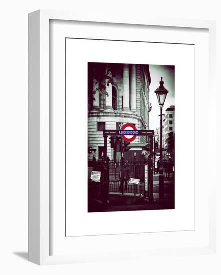 The London Underground Sign - Public Subway - UK - England - United Kingdom - Europe-Philippe Hugonnard-Framed Art Print