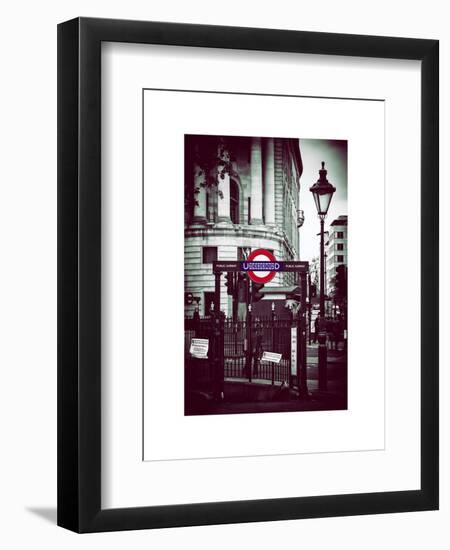 The London Underground Sign - Public Subway - UK - England - United Kingdom - Europe-Philippe Hugonnard-Framed Art Print