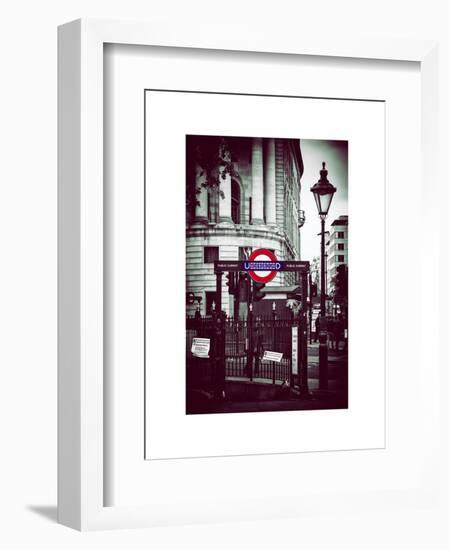 The London Underground Sign - Public Subway - UK - England - United Kingdom - Europe-Philippe Hugonnard-Framed Art Print