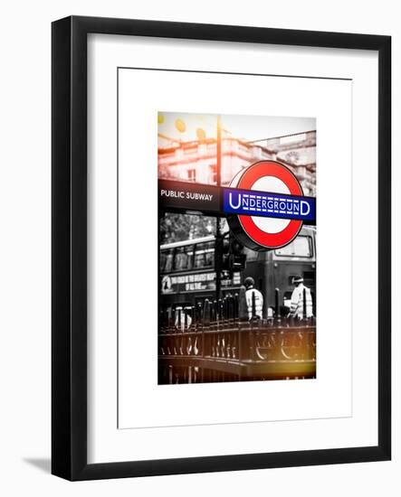 The London Underground Sign - Public Subway - UK - England - United Kingdom - Europe-Philippe Hugonnard-Framed Art Print