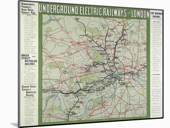 The London Underground-null-Mounted Giclee Print