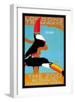 The London Zoo: South American Toucans-Tony Castle-Framed Art Print