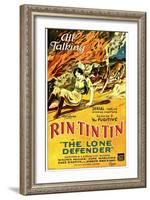 THE LONE DEFENDER, from left: June Marlowe, Rin-Tin-Tin in 'Episode 2: The Fugitive', 1930.-null-Framed Art Print