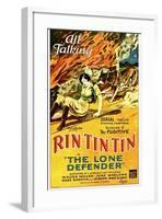 THE LONE DEFENDER, from left: June Marlowe, Rin-Tin-Tin in 'Episode 2: The Fugitive', 1930.-null-Framed Art Print