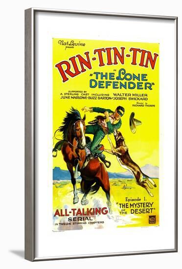 THE LONE DEFENDER, right: Rin-Tin-Tin in 'Chapter 1: The Mystery of the Desert', 1930-null-Framed Art Print