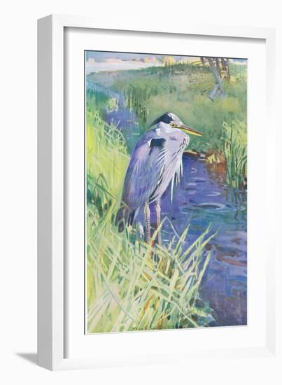 "The Lone Fisher"-Frank Southgate-Framed Giclee Print