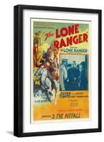 The Lone Ranger, Lee Powell,, Chief Thundercloud, in 'Episode 3: the Pitfall', 1938, Serial-null-Framed Art Print