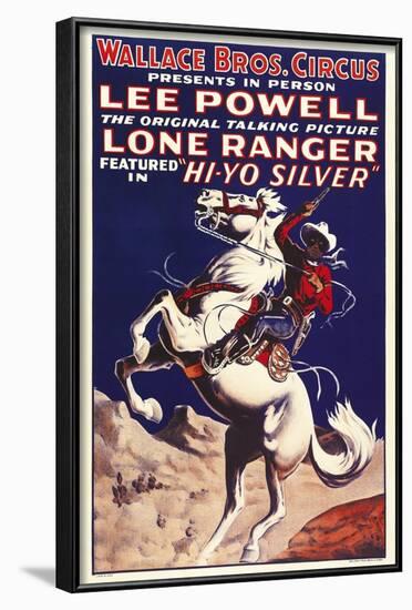 THE LONE RANGER, special circus poster, 1938.-null-Framed Art Print