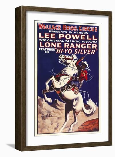 THE LONE RANGER, special circus poster, 1938.-null-Framed Art Print