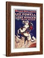 THE LONE RANGER, special circus poster, 1938.-null-Framed Art Print