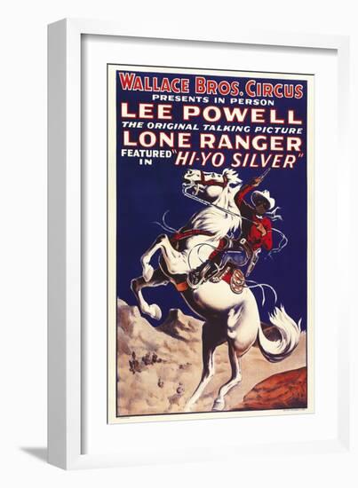 THE LONE RANGER, special circus poster, 1938.-null-Framed Art Print