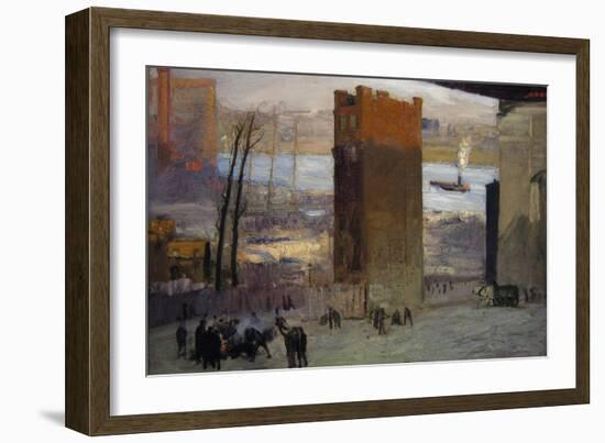 The Lone Tenement-George Bellows-Framed Art Print