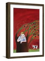 The Loneliness of an Orphan Child, Alone in a Tree, the Wind in the Branches Illustration 2013-Patrizia La Porta-Framed Giclee Print