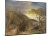 The Lonely Tower, 1868 (W/C and Bodycolour and Gum Arabic on London Board)-Samuel Palmer-Mounted Giclee Print