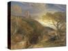 The Lonely Tower, 1868 (W/C and Bodycolour and Gum Arabic on London Board)-Samuel Palmer-Stretched Canvas