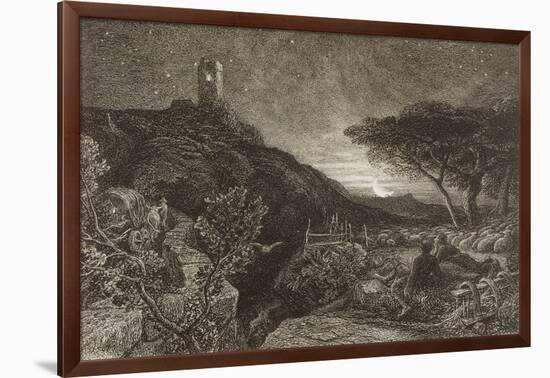 The Lonely Tower, 1879 (Etching)-Samuel Palmer-Framed Giclee Print