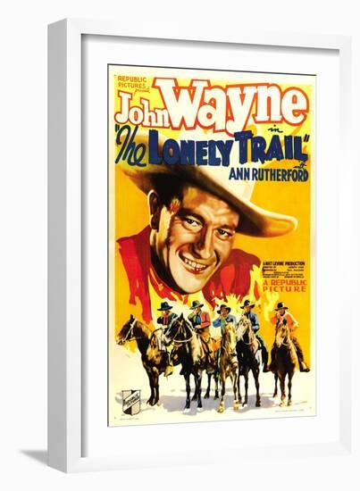 The Lonely Trail, John Wayne, 1936-null-Framed Art Print