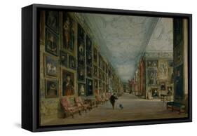 The Long Gallery, Hardwick-David Cox-Framed Stretched Canvas