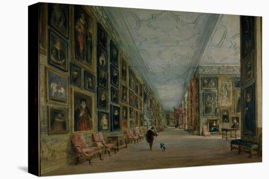 The Long Gallery, Hardwick-David Cox-Stretched Canvas