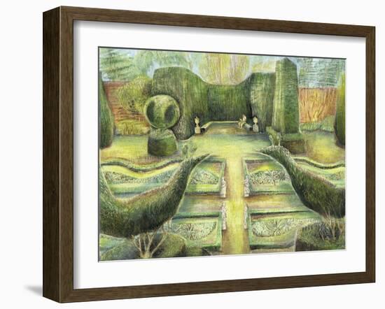 The Long Garden, Cliveden, Birds-Mary Kuper-Framed Giclee Print