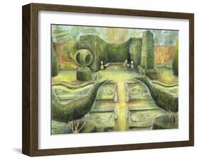 The Long Garden, Cliveden, Birds-Mary Kuper-Framed Giclee Print