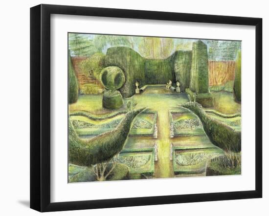 The Long Garden, Cliveden, Birds-Mary Kuper-Framed Giclee Print