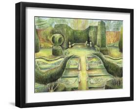 The Long Garden, Cliveden, Birds-Mary Kuper-Framed Giclee Print