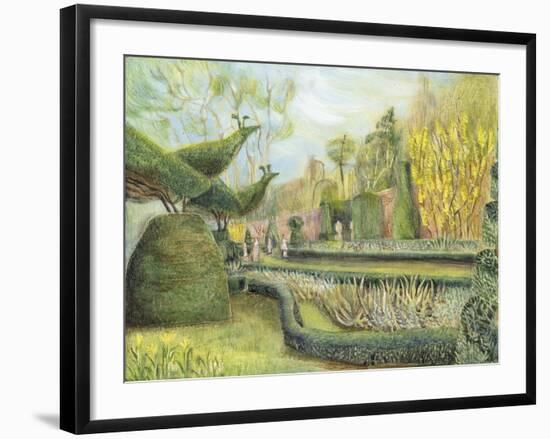 The Long Garden, Cliveden: Topiary-Mary Kuper-Framed Giclee Print