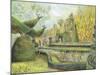 The Long Garden, Cliveden: Topiary-Mary Kuper-Mounted Giclee Print