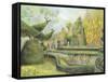 The Long Garden, Cliveden: Topiary-Mary Kuper-Framed Stretched Canvas