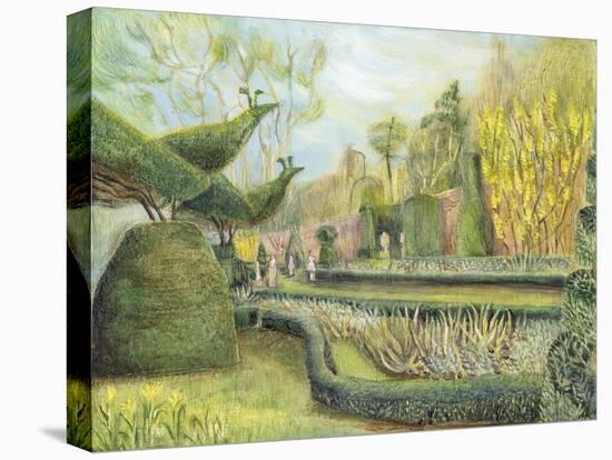 The Long Garden, Cliveden: Topiary-Mary Kuper-Stretched Canvas