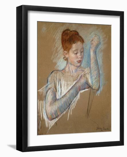 The Long Gloves-Mary Cassatt-Framed Giclee Print