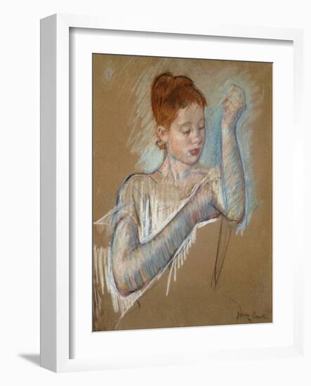 The Long Gloves-Mary Cassatt-Framed Giclee Print