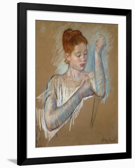 The Long Gloves-Mary Cassatt-Framed Giclee Print