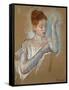 The Long Gloves-Mary Cassatt-Framed Stretched Canvas