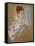 The Long Gloves-Mary Cassatt-Framed Stretched Canvas