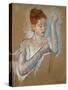 The Long Gloves-Mary Cassatt-Stretched Canvas