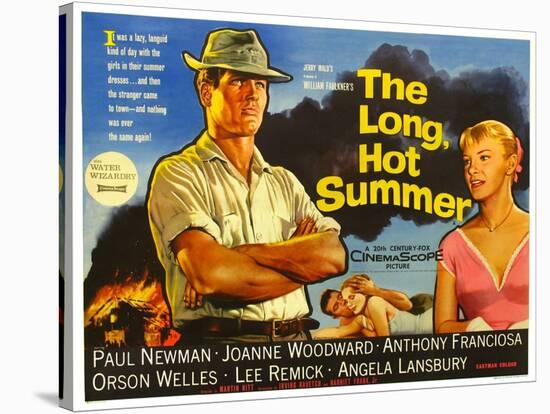 The Long, Hot Summer, UK Movie Poster, 1958-null-Stretched Canvas