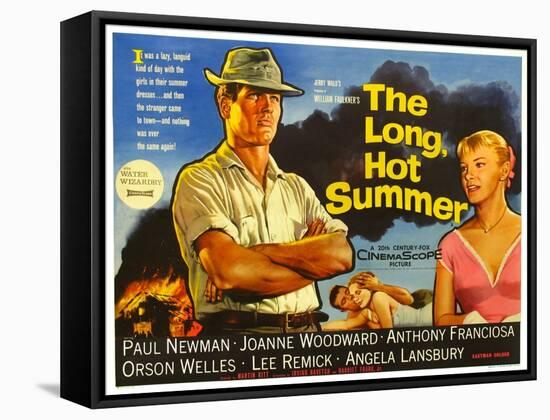 The Long, Hot Summer, UK Movie Poster, 1958-null-Framed Stretched Canvas