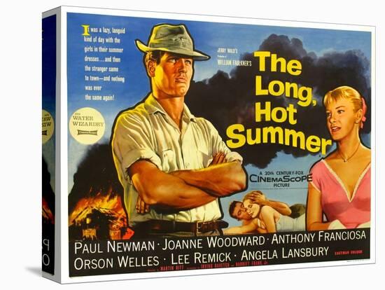 The Long, Hot Summer, UK Movie Poster, 1958-null-Stretched Canvas