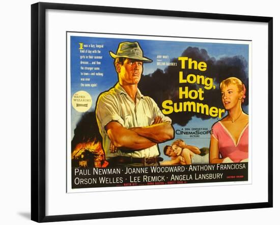 The Long, Hot Summer, UK Movie Poster, 1958-null-Framed Art Print