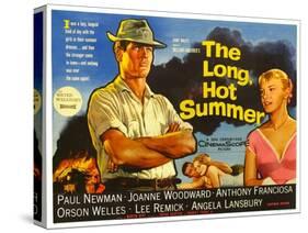 The Long, Hot Summer, UK Movie Poster, 1958-null-Stretched Canvas