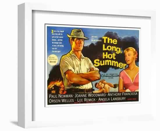 The Long, Hot Summer, UK Movie Poster, 1958-null-Framed Art Print