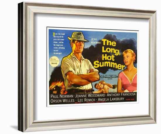 The Long, Hot Summer, UK Movie Poster, 1958-null-Framed Art Print