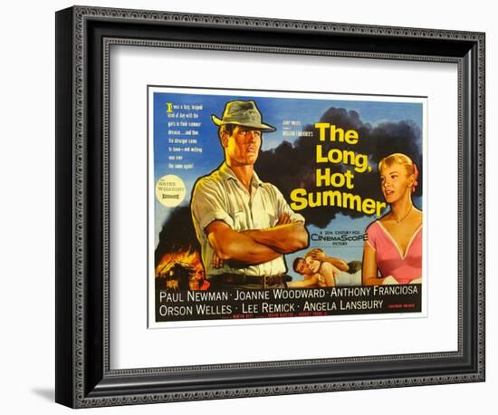 The Long, Hot Summer, UK Movie Poster, 1958-null-Framed Art Print